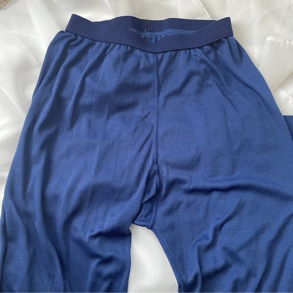 Patagonia Capilene Vintage Men's Base Layer Pants Made USA Polyester Blue Large - Picture 4 of 5